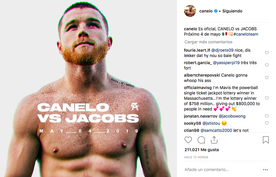 Anuncio oficial de la pelea Canelo vs Jacobs