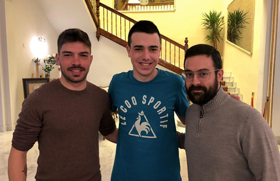 Juan Salmerón, Manuel Valero y Kike Roldán