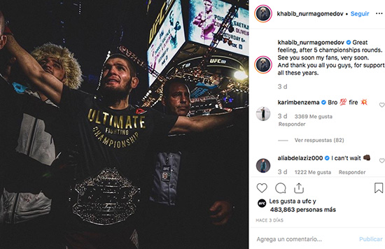 Dana White: “Khabib Nurmagomedov regresa al octágono en septiembre”